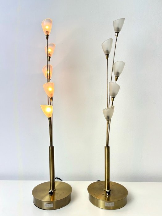 Lampe de table - "Lampe tulipe" Jan des Bouvrie pour Boxford Holland - Acier