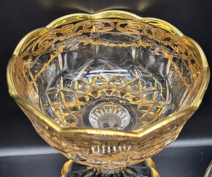 antica cristalleria italiana - Glasservice (6) - Luxuskollektion in Gold - .999 (24 kt) Gold