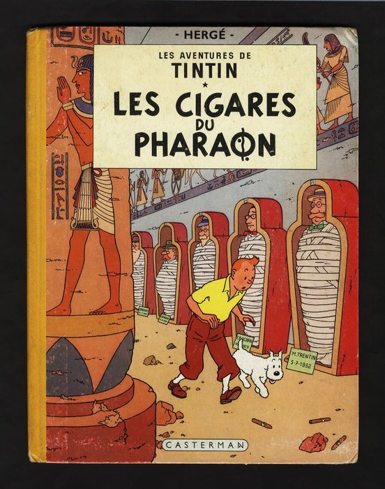 Tintin T4 - Les Cigares du Pharaon (B14) - EO couleur (française) - C - 1 Album - 1955