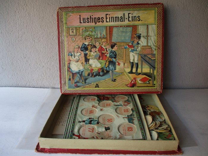 Lustiges einmal eins 1890 gioco didattico - Bordspel