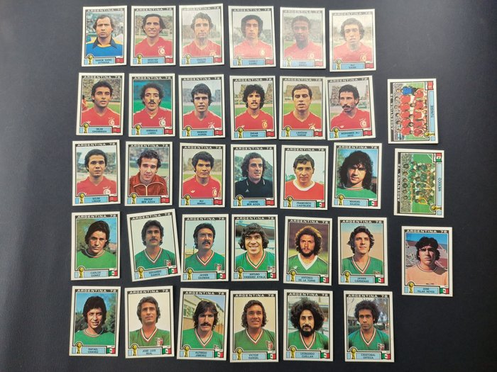Panini - World Cup Argentina 78 - Mexico/Tunisia - 33 Loose stickers
