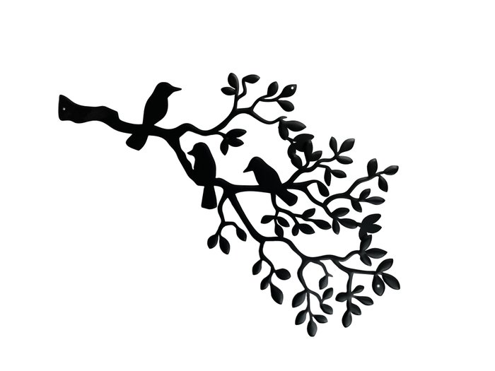 Zierornament - Muurdecoratie vogels op tak 56 cm - Europa