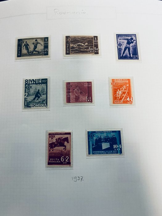 Lumea  - Colecție de timbre și blocuri Sport România