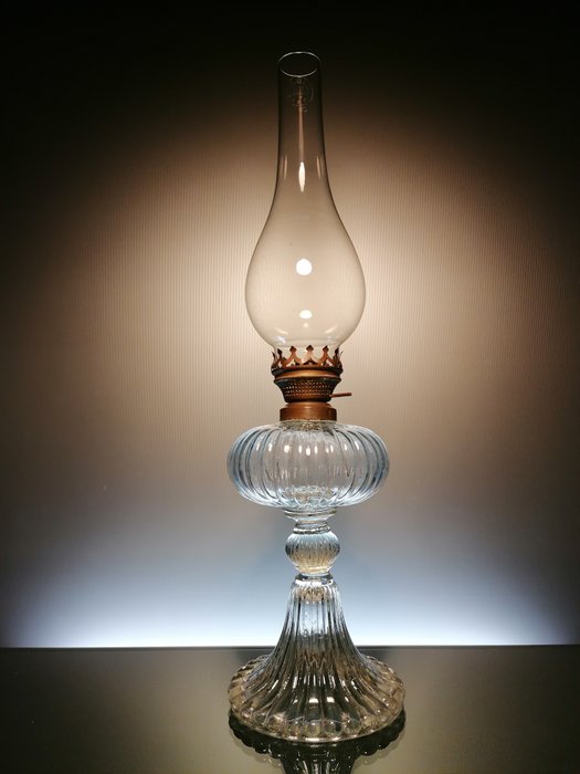 Brevete L&B / Baccarat - Joseph Lempereur & Lambert Bernard - Table lamp - Brass, Crystal, Glass