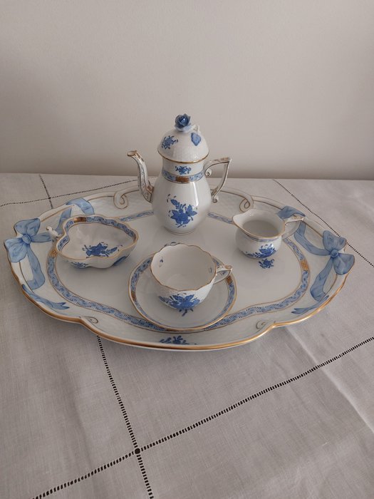 Herend - 整套茶具 (7) - Apponyi Blue - 瓷器