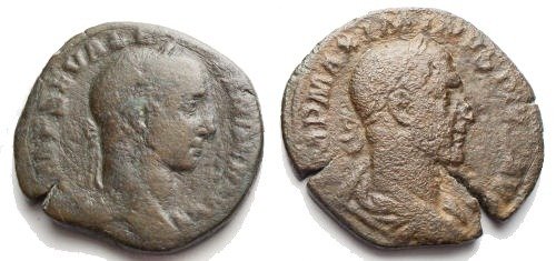Cesarstwo Rzymskie. Lot of 2 Æ Sestertii Severus Alexander (AD 222-235) & Maximinus Thrax (AD 235-238)  (Bez ceny minimalnej
)