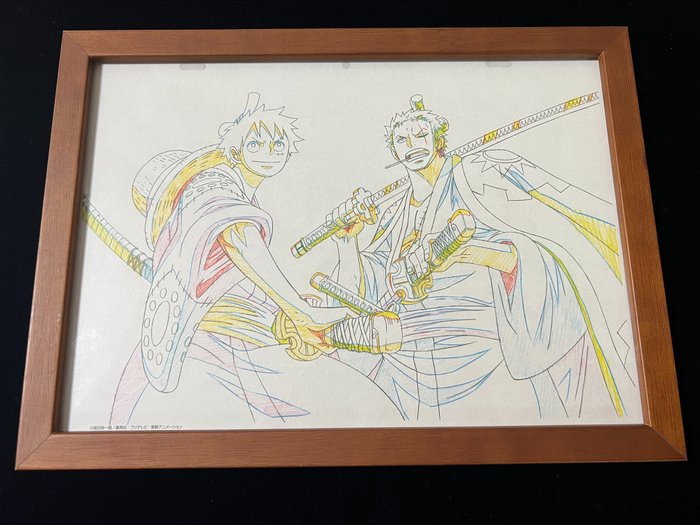 ONE PIECE - 1 Framed Drawing Manuscript, Reproduction