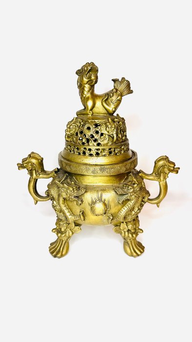 Großes Parfüm aus gebrannter Bronze - China - modern