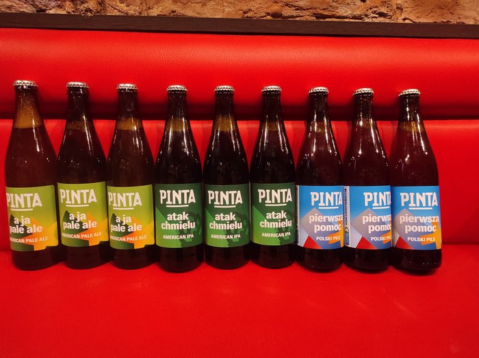 Pinta - 各種麥芽啤酒 - 50厘升 -  9 瓶 