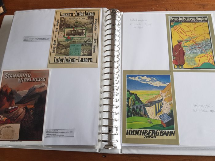 Elveția - Trenuri/ Căi ferate - Album de cărți poștale (121) - 1932-1990