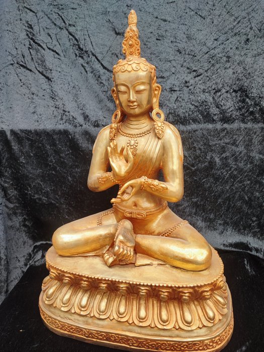 Real gilded buddha - Vergoldete Bronze - China