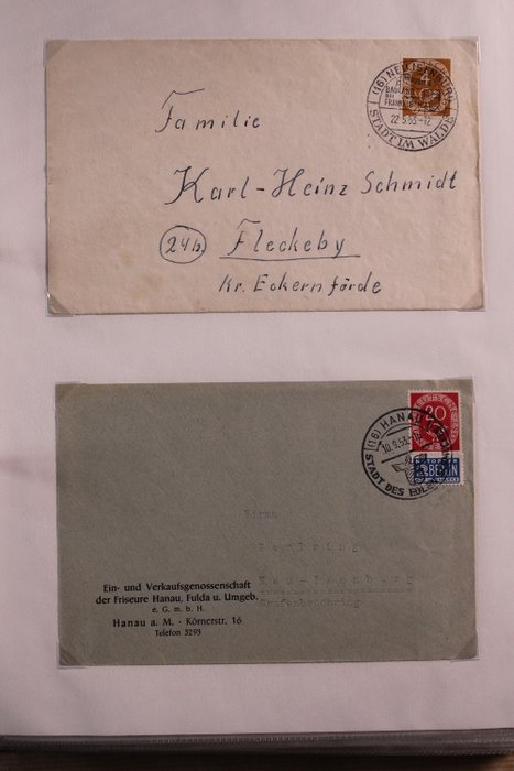 德国 1953/2022 - 派对封面和信件 - 全球免费送货