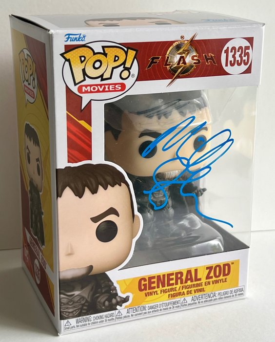 The Flash - Michael Shannon (General Zod) Funko Pop, signed + Certificate of Authenticity