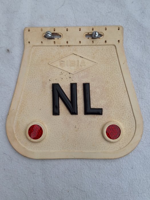 NL registrering Mudflap - Bibia - voor Motorfiets of Bromfiets - 1950