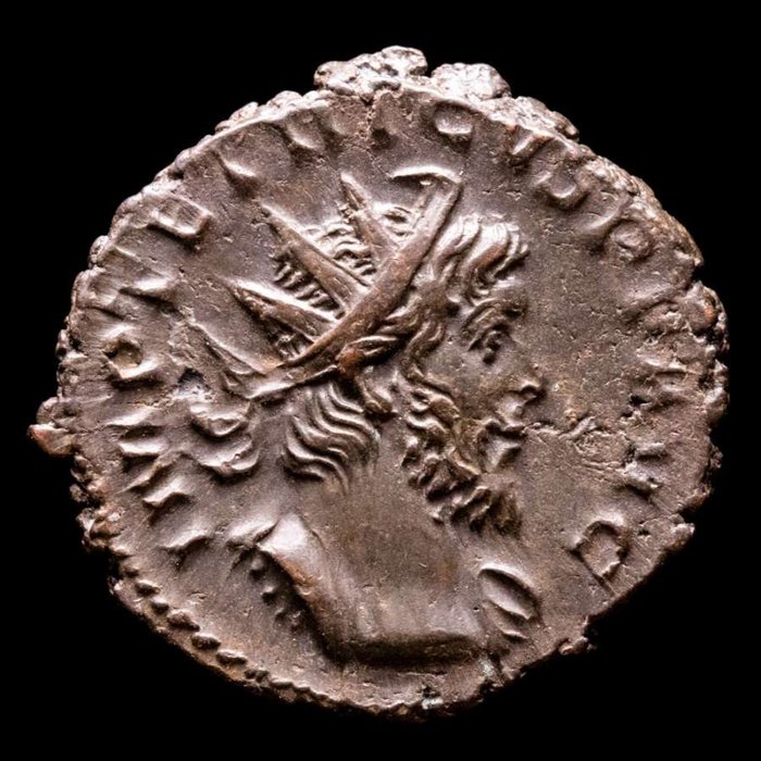 罗马帝国. 泰特里库斯一世（公元271-274）. Bronze antoninianus Cologne, AD 272-273.  LAETITIA AVG N  (没有保留价)