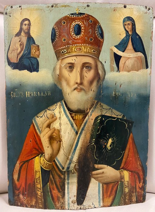 Ikon - St. Nikolas av Myra - Tre