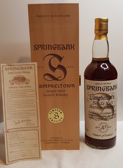 Springbank 30 years old - Millennium Limited Edition - Original bottling  - b. 1999  - 70 cl 