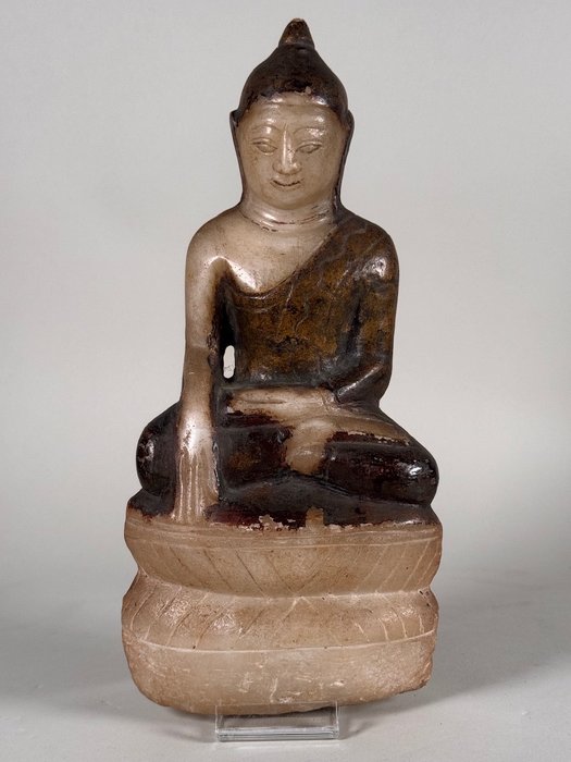 Figure - Burmese buddha - Alabaster - Myanmar