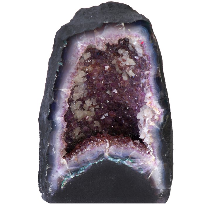 无底价 - AA 品质 - 蓝玛瑙和紫水晶 - 20x13x12 厘米 - 晶球- 3.5 kg