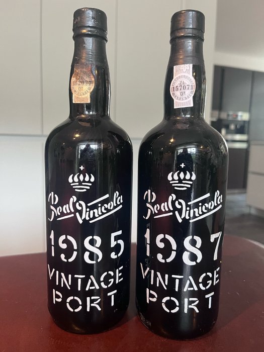 Real Vinicola Vintage Port: 1985 & 1987 - Douro - 2 Flasker  (0,75 l)