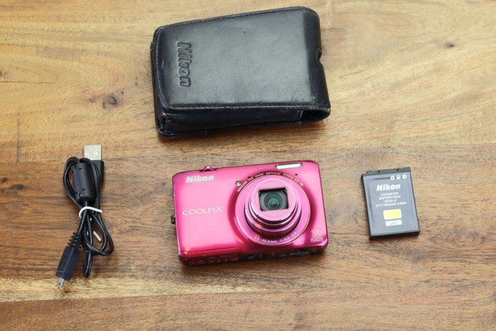 Nikon Coolpix S6300 Roze, 10x zoom, Wifi, 16MP Fotocamera digitale