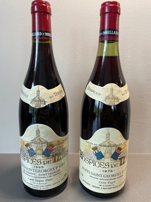 1995 Hospices de Nuits "Les Didiers Cuvée Jacques Duret' & 1976 "Cuvée Fagon" - Nuits St. Georges 1er Cru - 2 Bottles (0.75L)