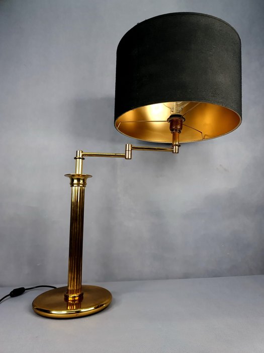 Tischlampe - Lampe mit klappbarem Arm - Messing