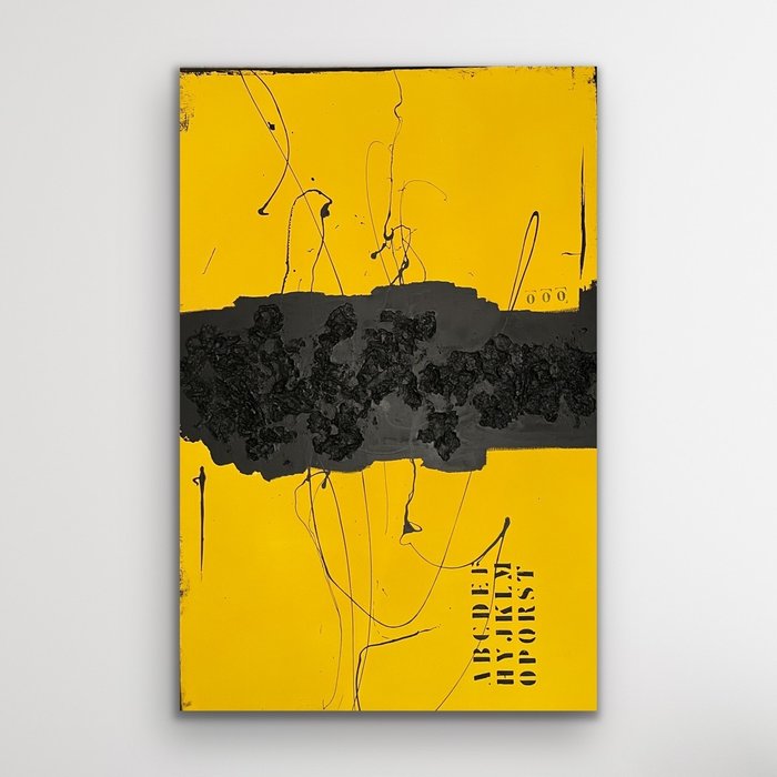 Laura Pinchete - Black and yellow abecedario