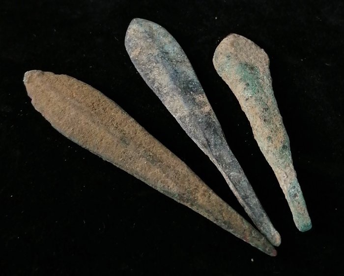 Ősi Bronz Korai nyílhegyek - 13 mm  (Nincs minimálár)