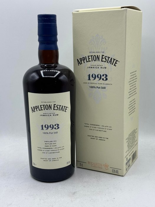 Appleton 1993 29 years old - Hearts Collection  - b. 2022年 - 70厘升