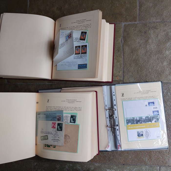 Autriche 1950/2022 - Collection Christkindl de centaines de lettres en 3 volumes