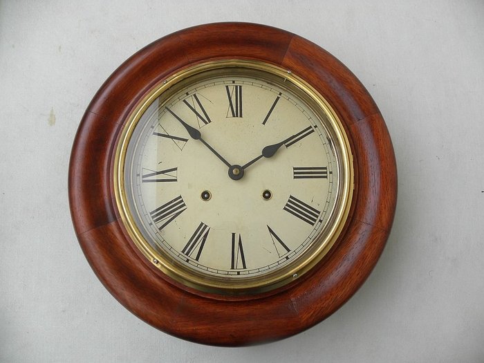 Relógio escolar - Cobre, Madeira, Vidro - 1950-1960