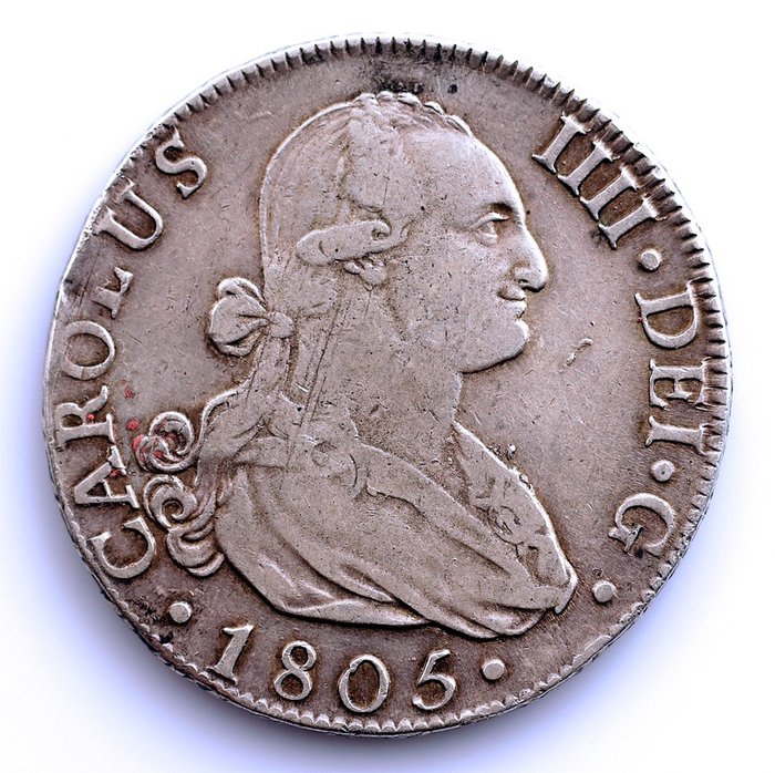 Spanyolország. Carlos IV (1788-1808). 8 Reales 1805 FA Madrid - Muy escasa