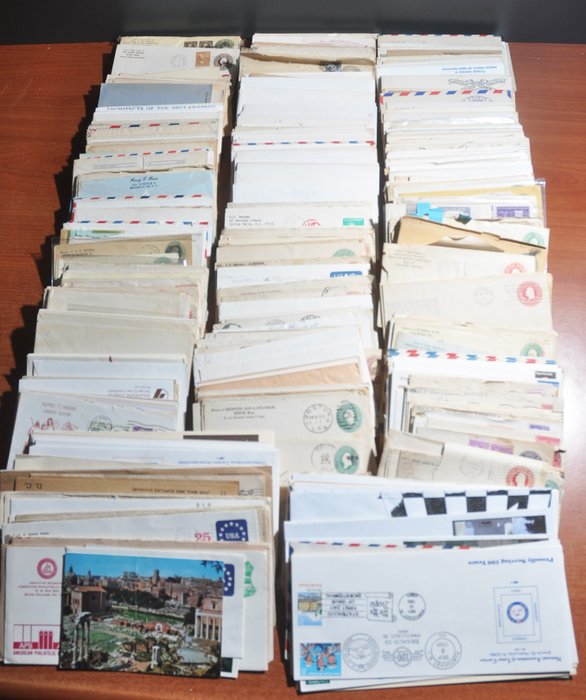USA  - Batch with 100s of FDCs, Covers, PWSs and more in a box with various older