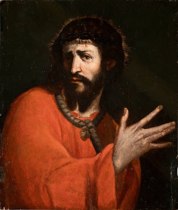 Scuola Lombarda (XVI) - Volto di Cristo (Ecce Homo?)