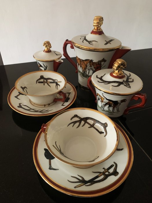 porcelaine de couleuvre - pierre chambry - 咖啡杯具組 (5) - Vénerie - 瓷器