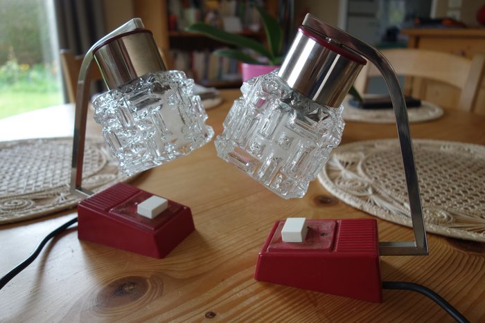 Bordlampe (2) - Glas, Plast