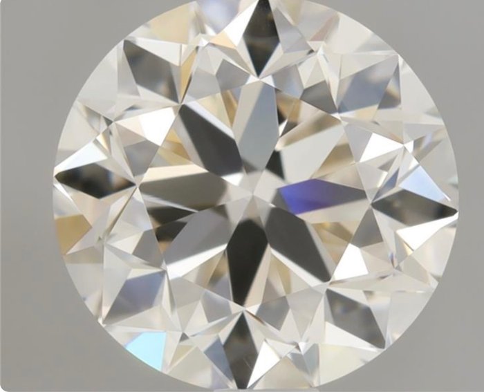 鑽石 - 1.50 ct - 圓形, 明亮型 - L(輕微黃、帶有輕微黃的折射色) - VVS2