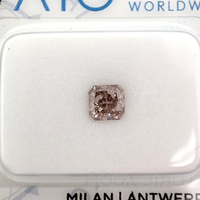 Diament - 0.51 ct - poduszkowy - Fancy Pinkish Brown - VS2 *No Reserve Price*