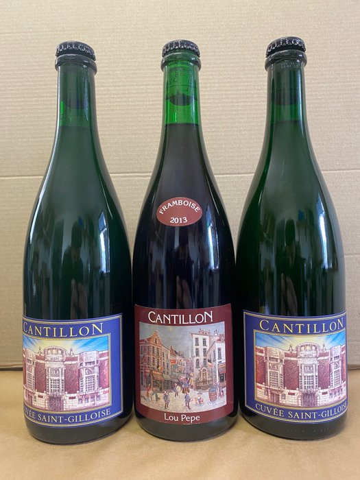 Cantillon - Lou Pepe Framboise 2013 和 Cuvée Saint Gilloise - 75厘升 -  3 瓶 