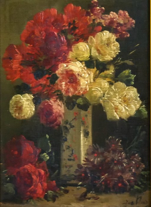 Henry Schouten (pseud. Jos Klaus) (1857/64-1927) - Fleurs au vase