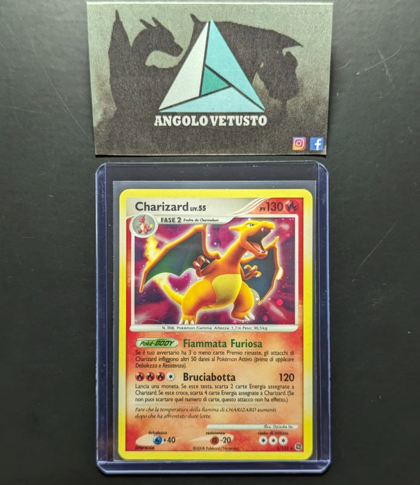 Pokémon - 1 Card - Pokèmon - Charizard Rara Holo 3/132, set Secret Wonders (Prodigi Segreti) 2008 ITA - Charizard