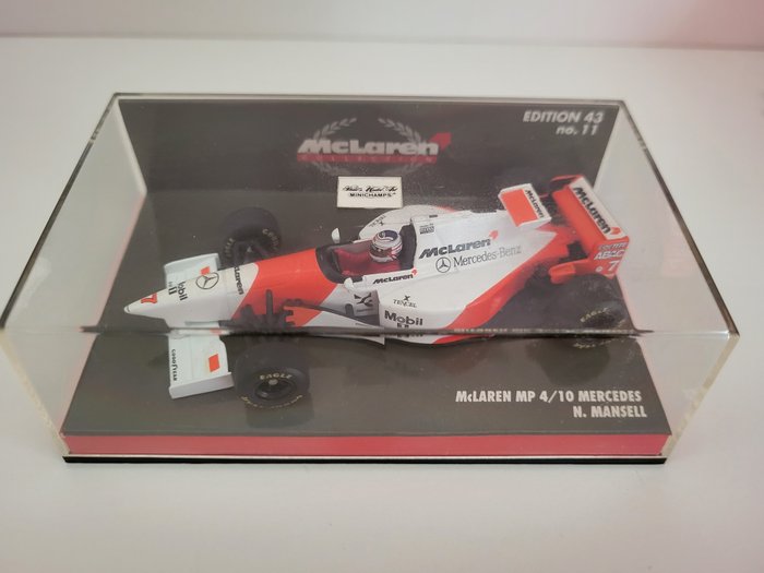 Minichamps 1:43 - Voiture de course miniature - McLaren MP4/10 Mercedes - Nigel Mansell