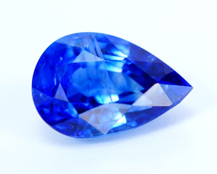 無底價 - 鮮豔藍色 藍寶石 - 1.28 ct