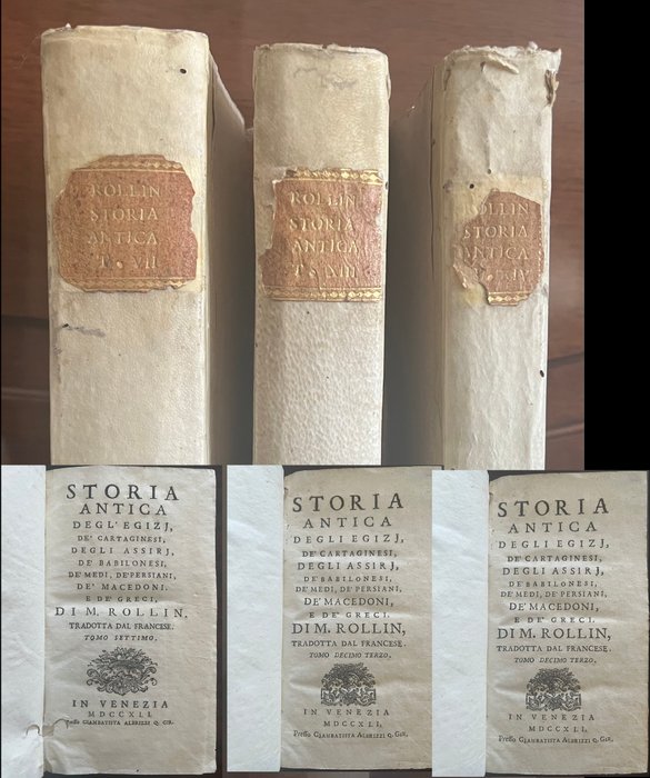 Rollin Charles - Rollin Charles - Storia antica degli Egizi, de' Cartaginesi, degli Assiri, de' Babilonesi, de' Medi - 1741