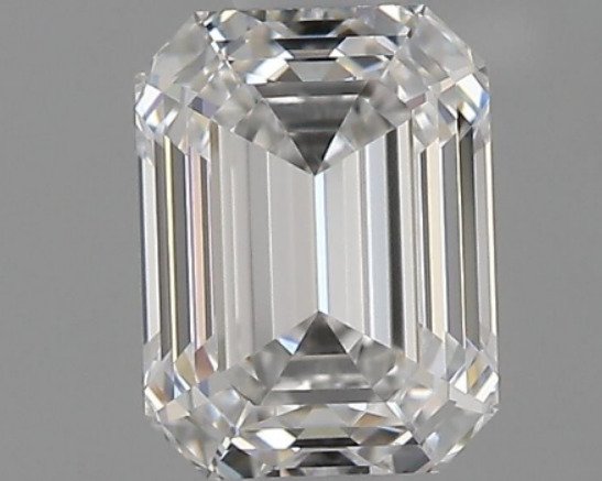1 pcs Diamant - 0.90 ct - Émeraude - E - IF (pas d'inclusions), *No Reserve Price* *EX*
