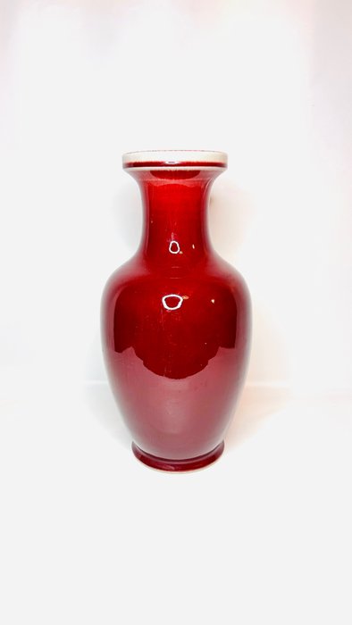 Vase i okseblods porcelæn - Kina - Tyvende århundrede