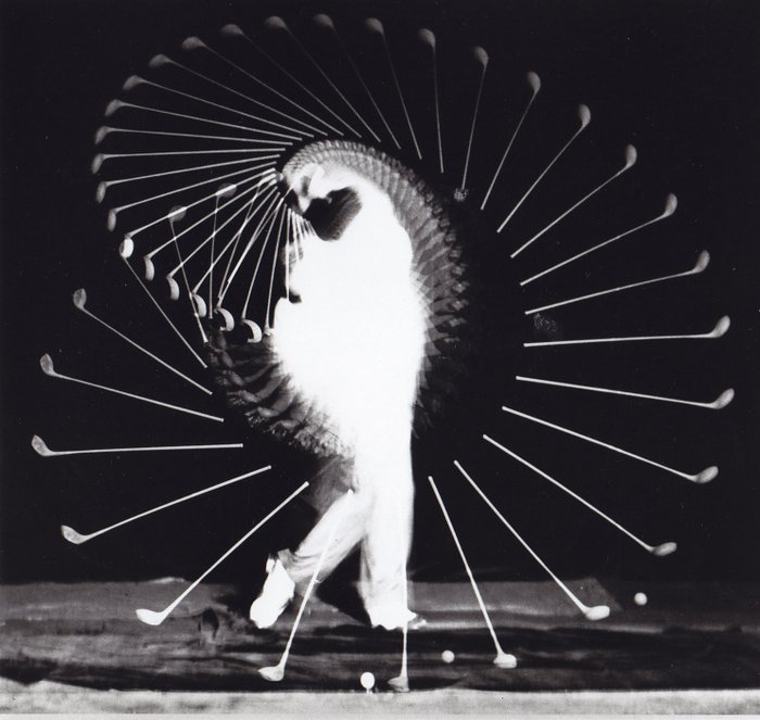 Harold "Doc" Edgerton (1903-1990) - International Center of Photography - Dennis Shute Bends the Shaft
