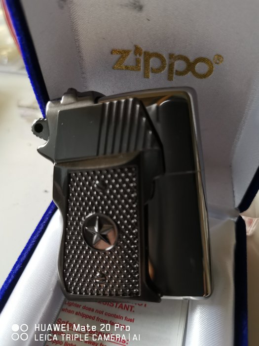 Zippo - 芝宝 - Zippo Gun Black Ice de 2017. - 口袋打火机 - 钢材（不锈钢）