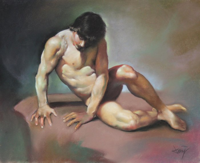 Domingo Alvarez Gomez (1942) - Desnudo masculino - NO RESERVE